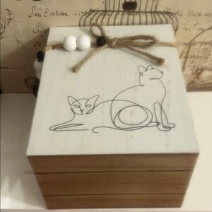 Wooden Cat Book Stock
